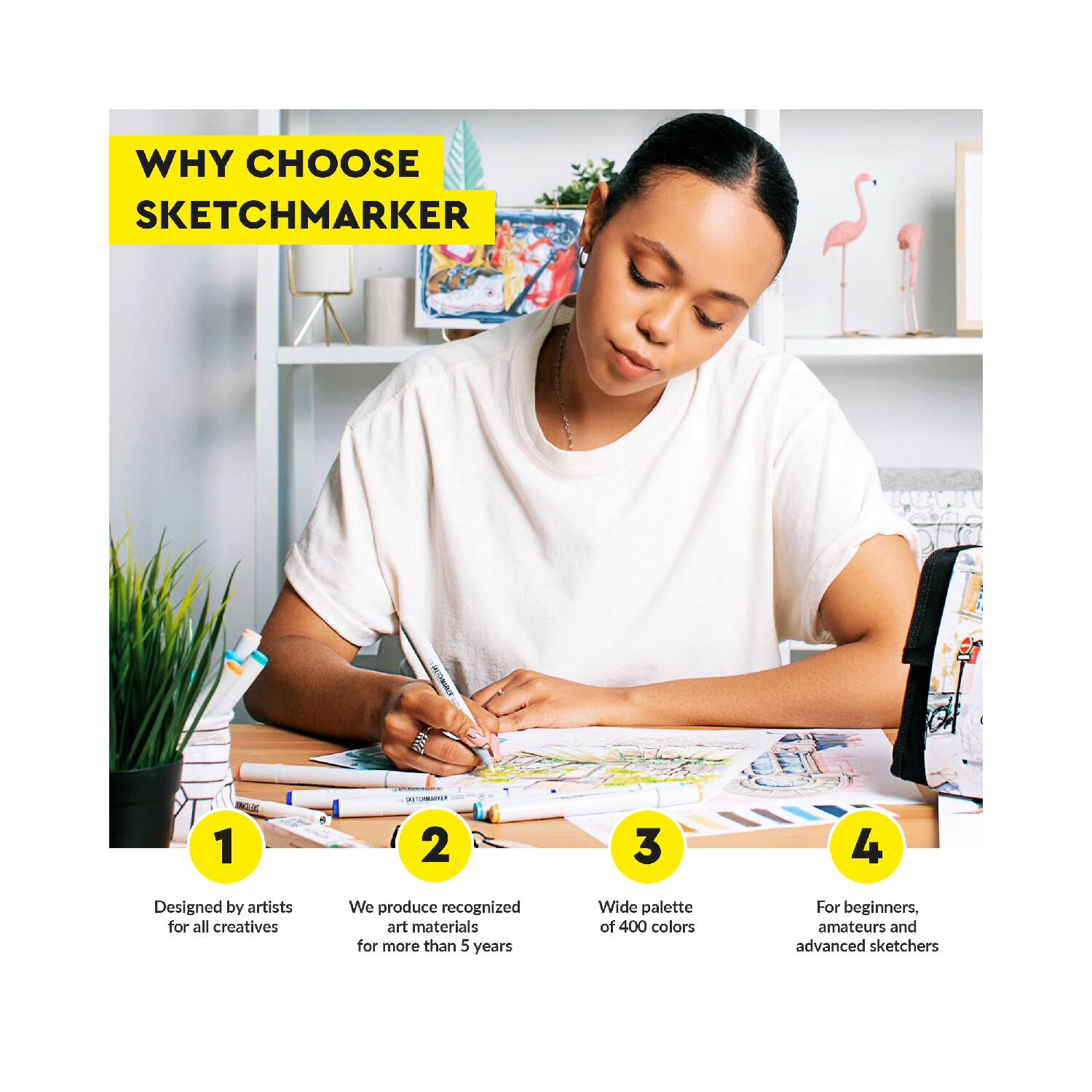 Скетчмаркер SKETCHMARKER двусторонний 10 цв. - фото 7