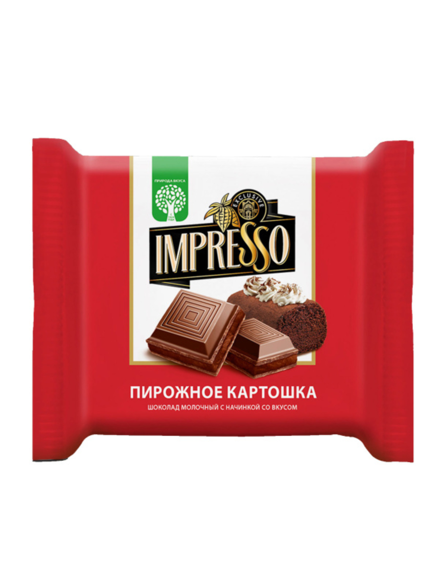 Шоколад КФ Спартак молочный начинкой пирожное картошка 75гр - фото 1