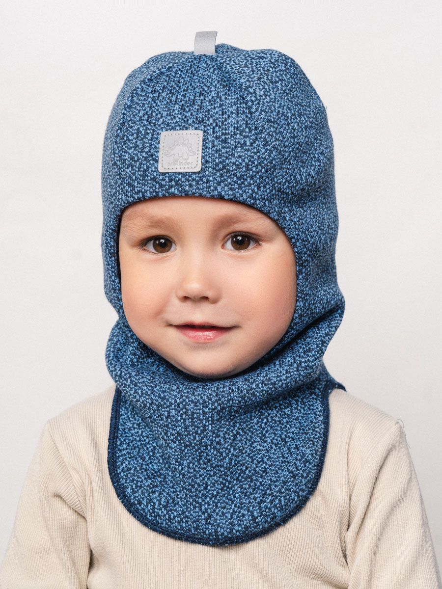 Шапка-шлем ПриКиндер MH3-6070/1 Цвет: Голубой меланж - фото 1