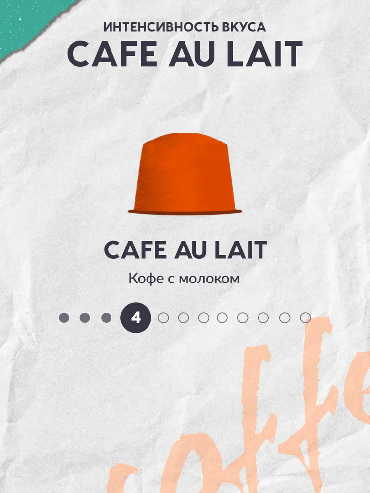 Кофе в капсулах HOME BARISTA Cafe au lait 48 шт. - фото 2