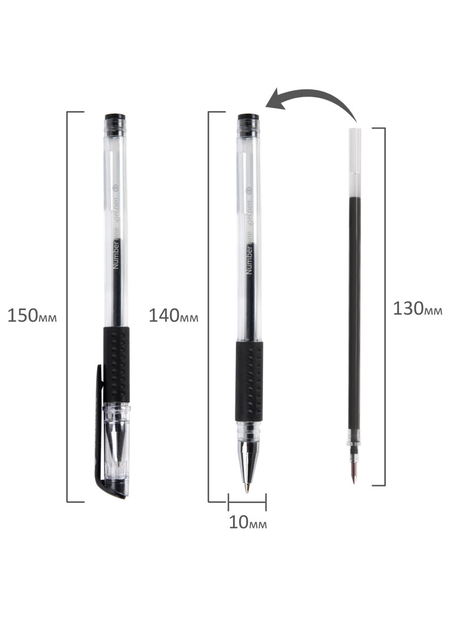 Ручка гелевая Brauberg 12 шт. - фото 11