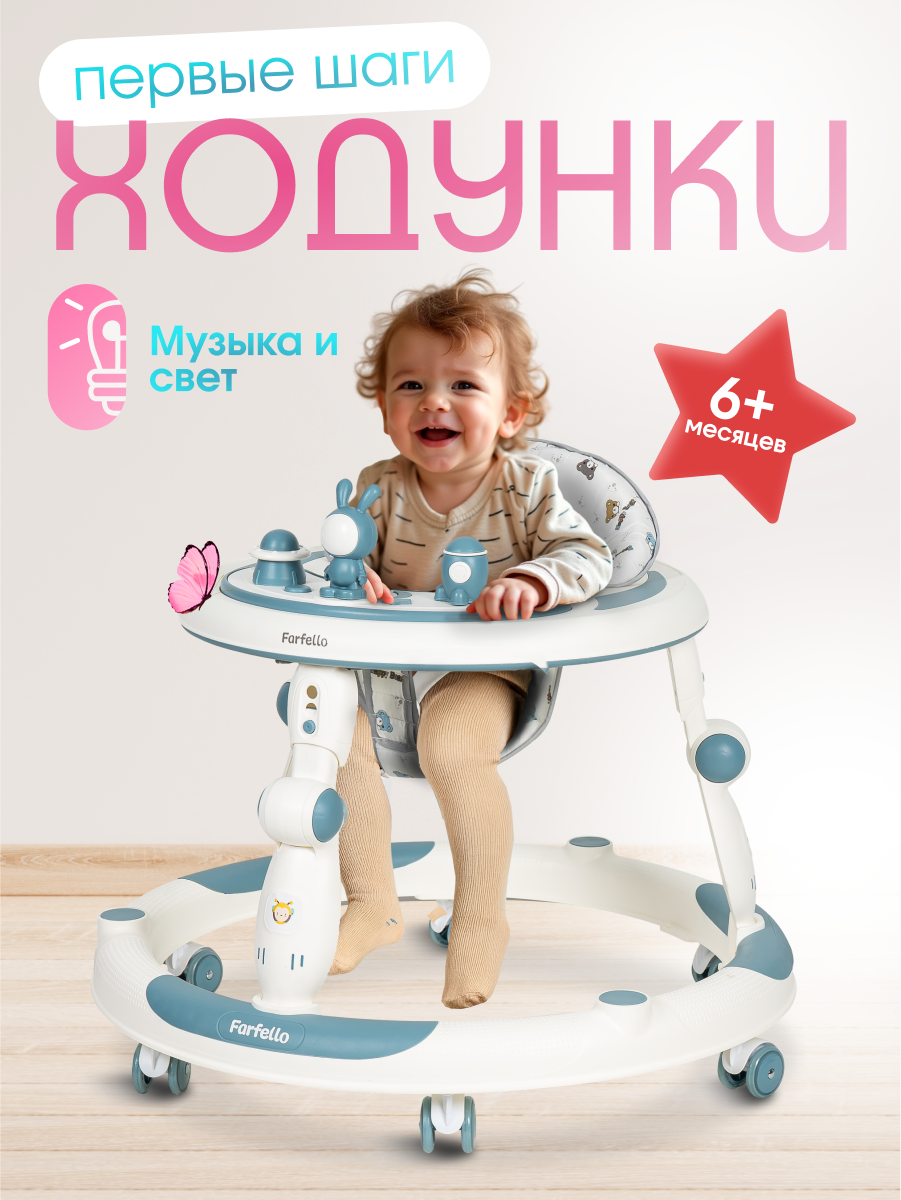 Ходунки Farfello A2 синий - фото 1
