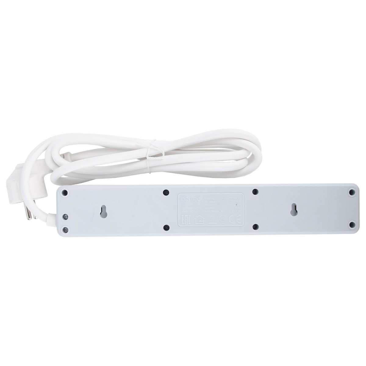 Сетевой фильтр Perfeo Real Stream 5 метров 5 розеток белый - фото 6