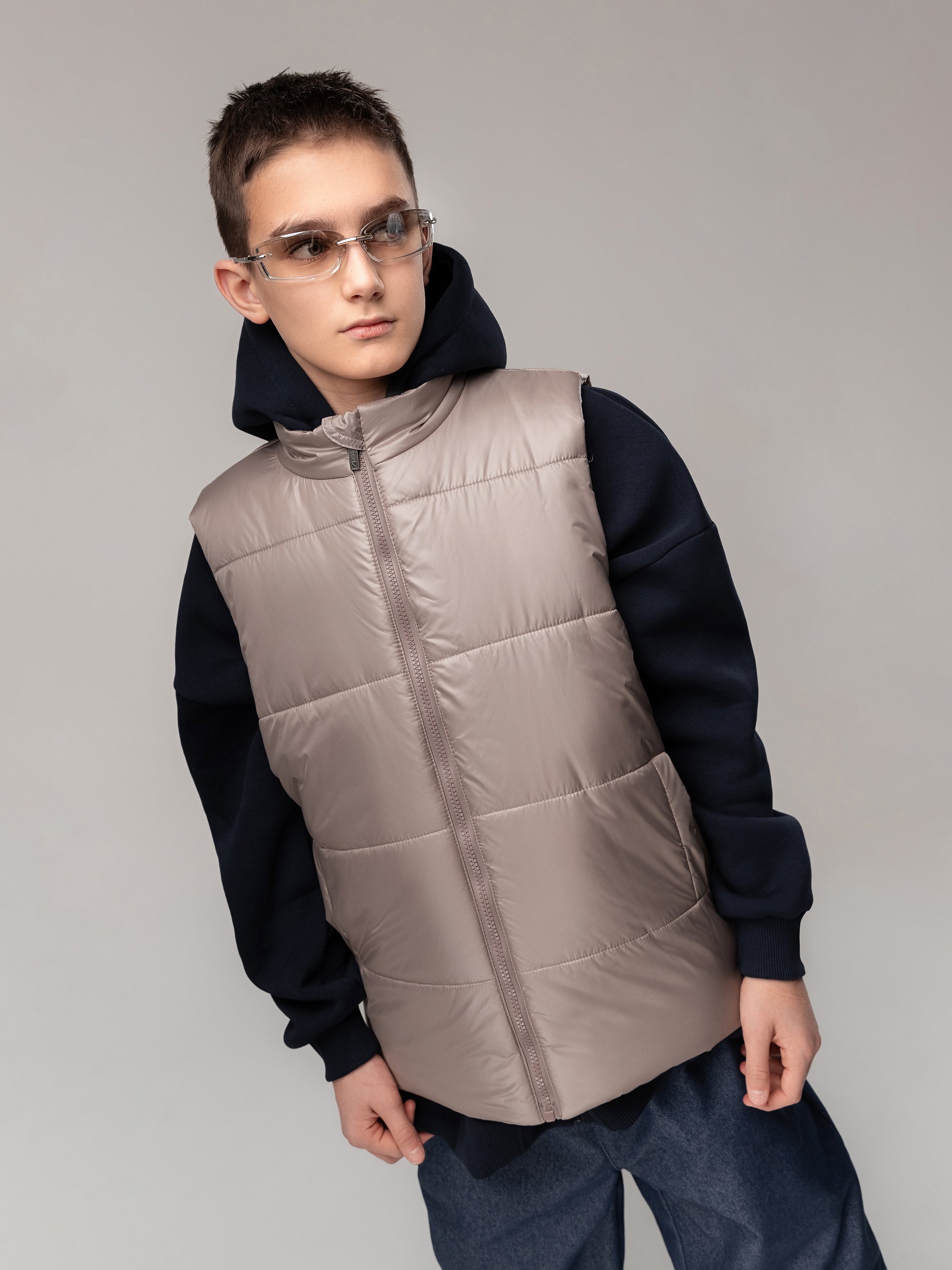 Жилет Bodo 41-10U_темно-бежевый - фото 6
