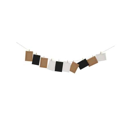 Крафтовые фоторамки iLikeGift Classic kraft 9х9.5см 10шт
