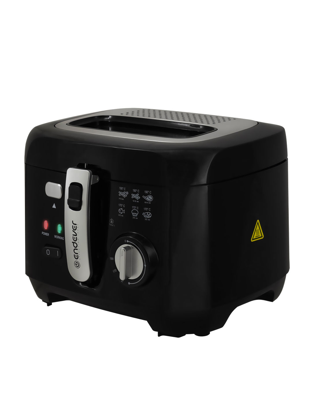 Фритюрница ENDEVER Skyline FR-114 2000 Вт 5 л съемная чаша черный/стальной - фото 6