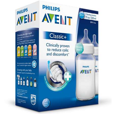 Бутылочка Philips Avent Classic+ 330 мл 2 шт.