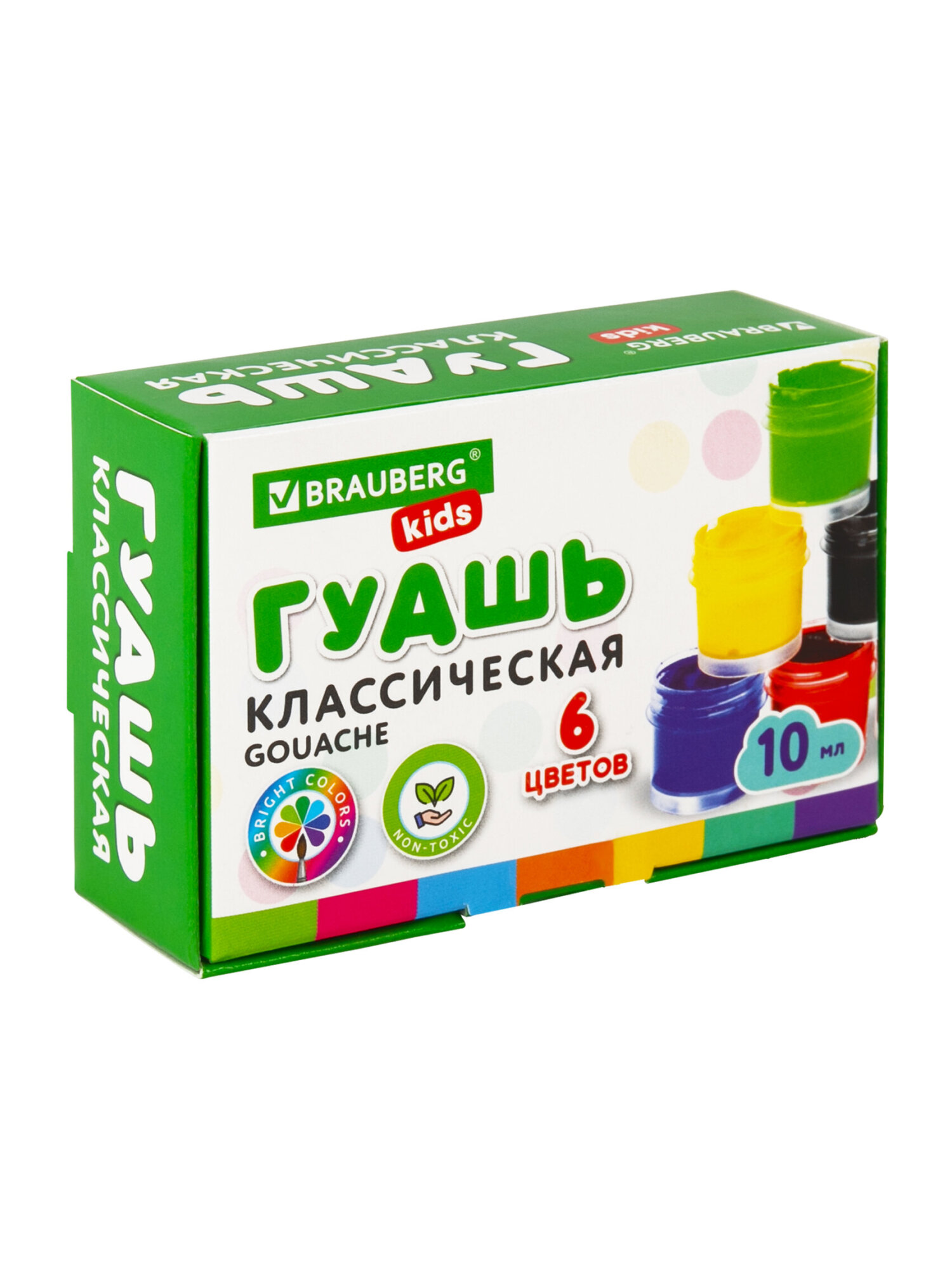 Краски гуашь Brauberg 6 цв. - фото 2