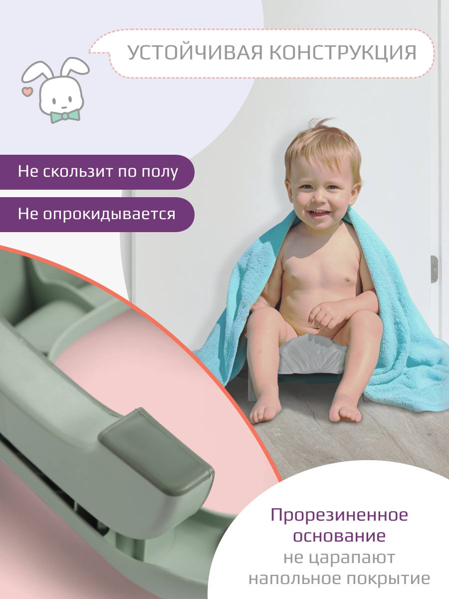 Накладка на унитаз KidWick Square Дорожный зеленый - фото 9