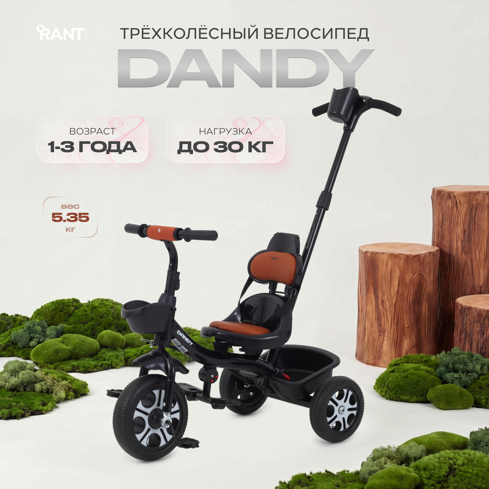 Трехколесный велосипед Rant Basic 10 дюймов - фото 1