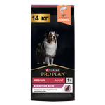Корм сухой для собак PRO PLAN SENSITIVE SKIN 14 кг с лососем для средних пород