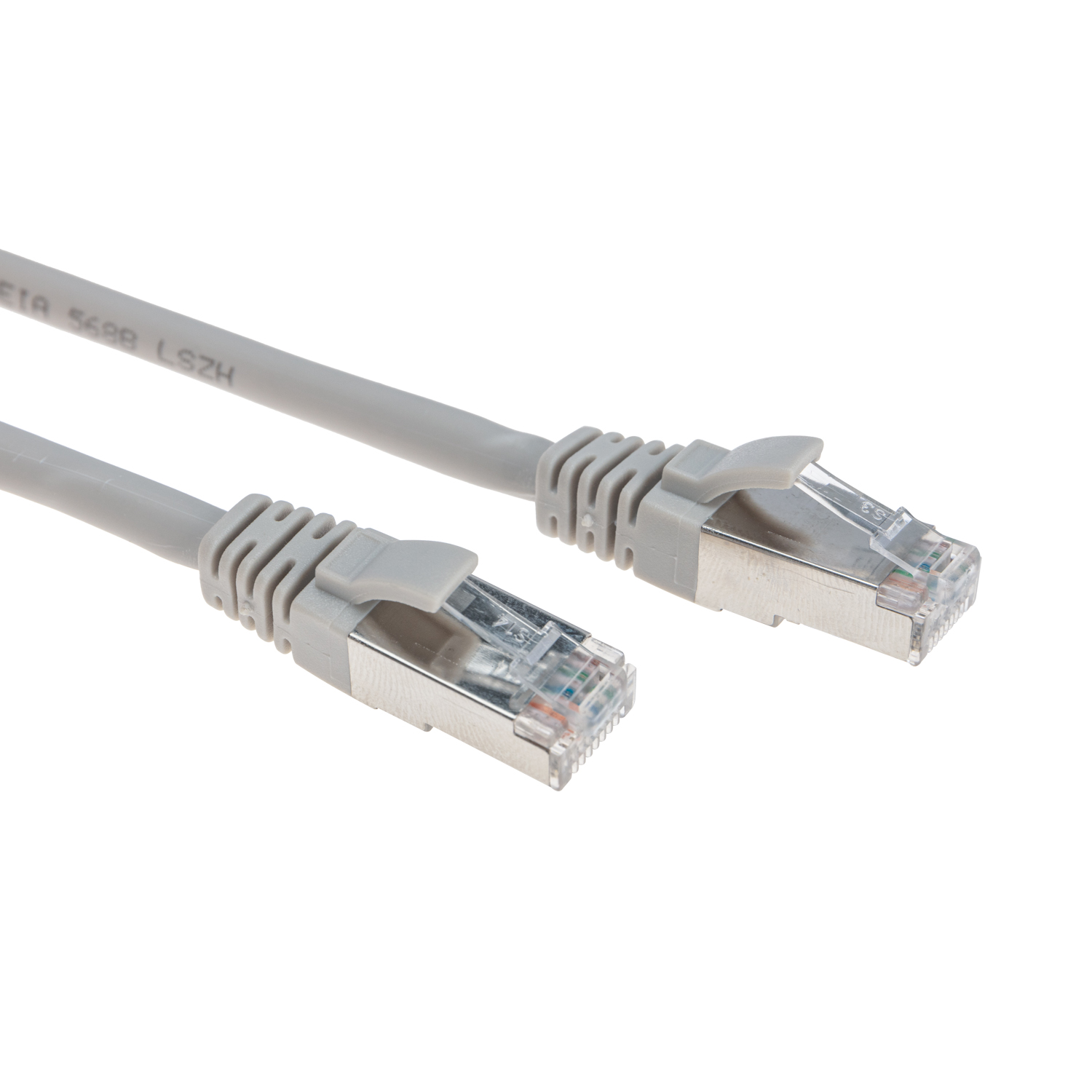 Патч-корд REXANT 0.5 метра Cat 5e RJ45-RJ45 26AWG LSZH серый - фото 3