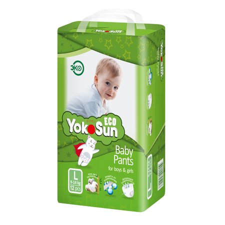 Трусики YokoSun Eco L (9-14 кг) 12 шт.