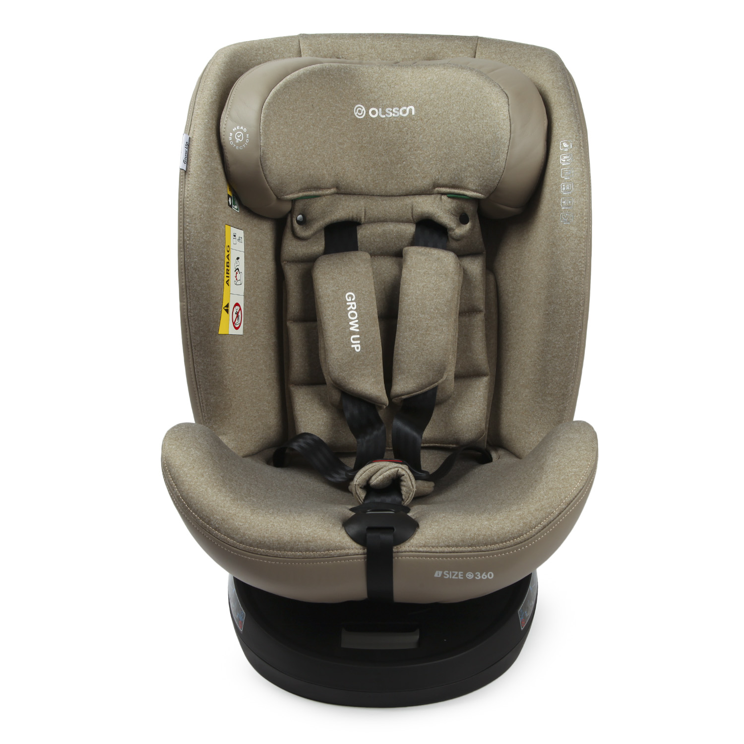 Автокресло Olsson Grow Up Beige Isofix 0+/1/2/3 (0-36 кг) - фото 9