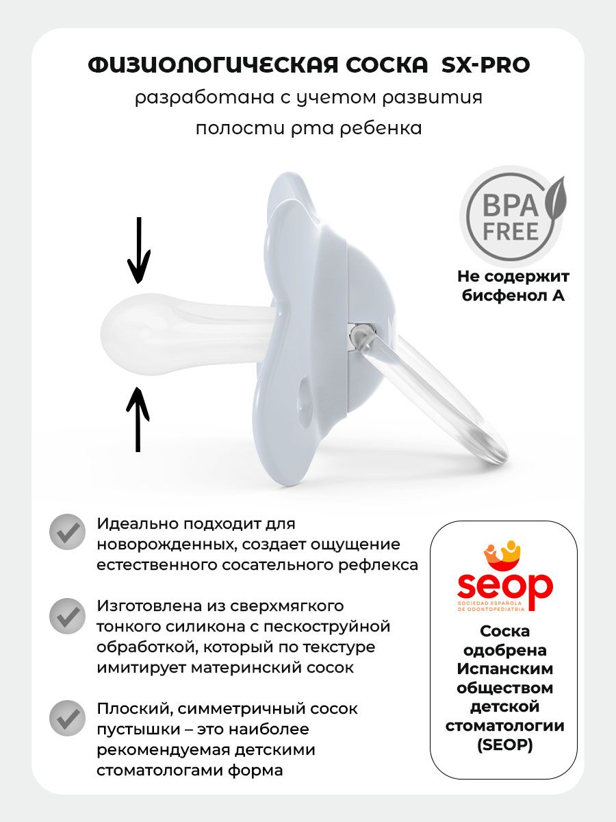 Пустышка Suavinex силикон ортодонтическая от 0 мес. 1 шт. - фото 2