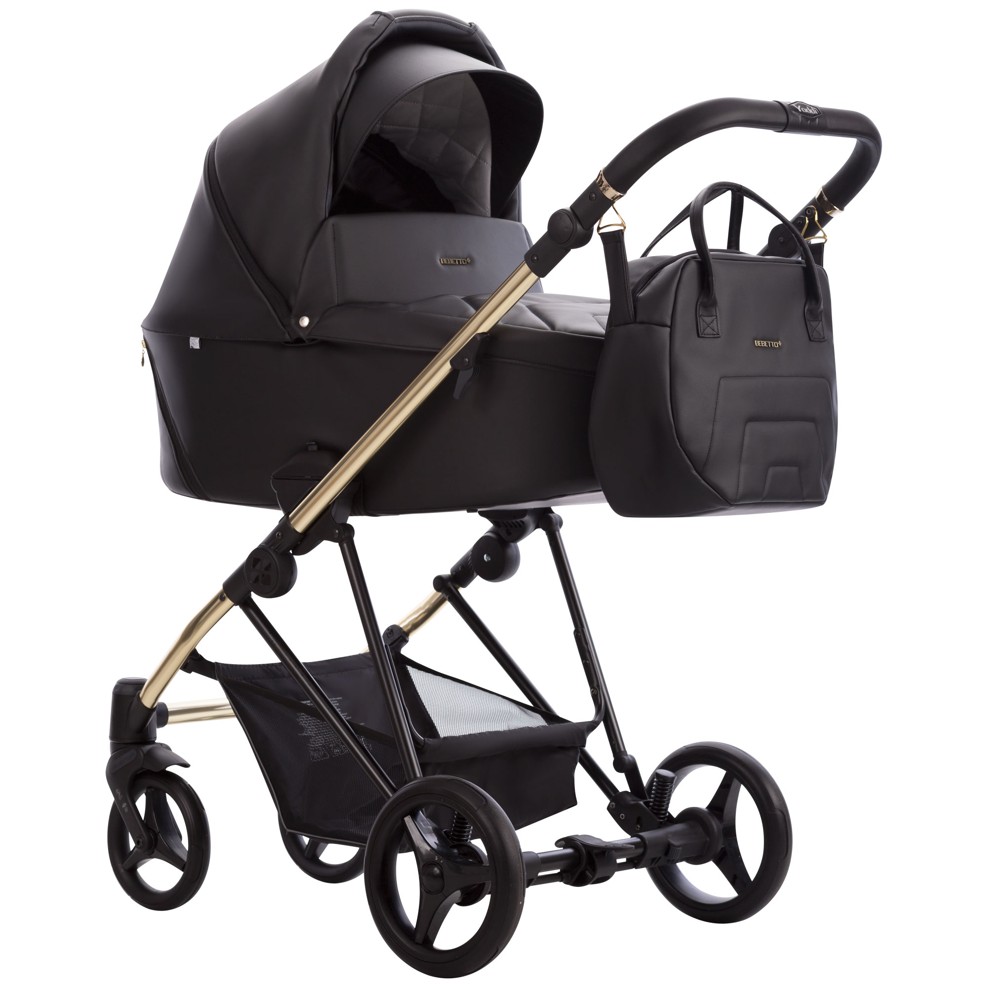 Коляска 2в1 Bebetto Yoddi Premium Class черный - фото 1