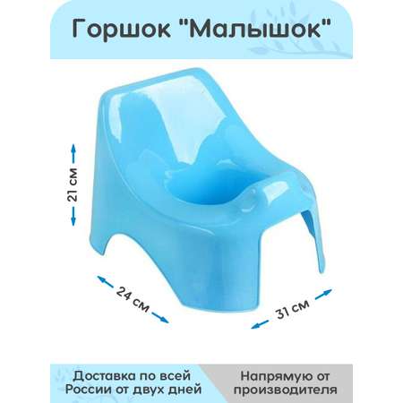Горшок детский elfplast Малышок голубой
