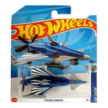 Самолет Hot Wheels 1:64 синий
