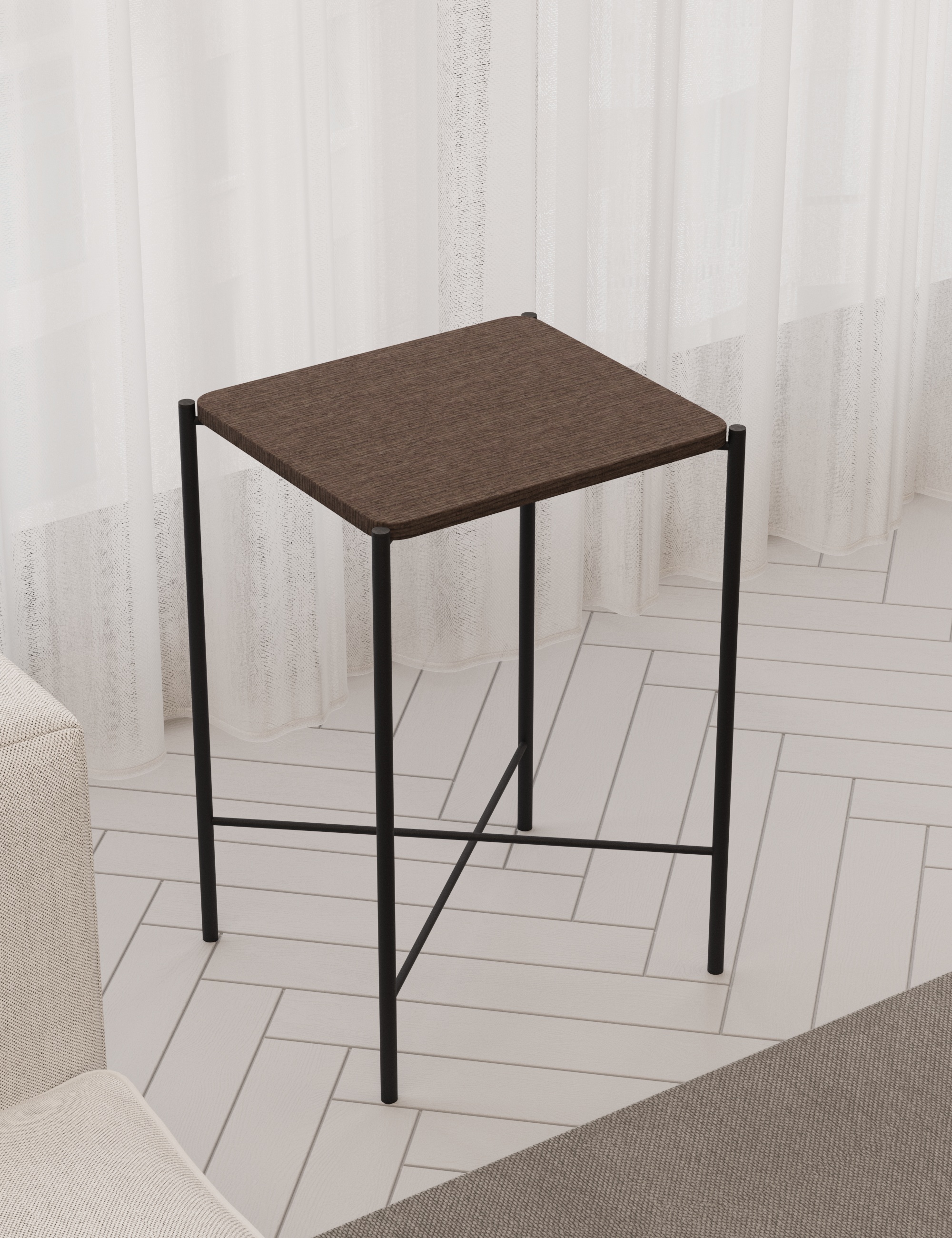 Стол журнальный SLINE Лори Дуб браун - фото 1