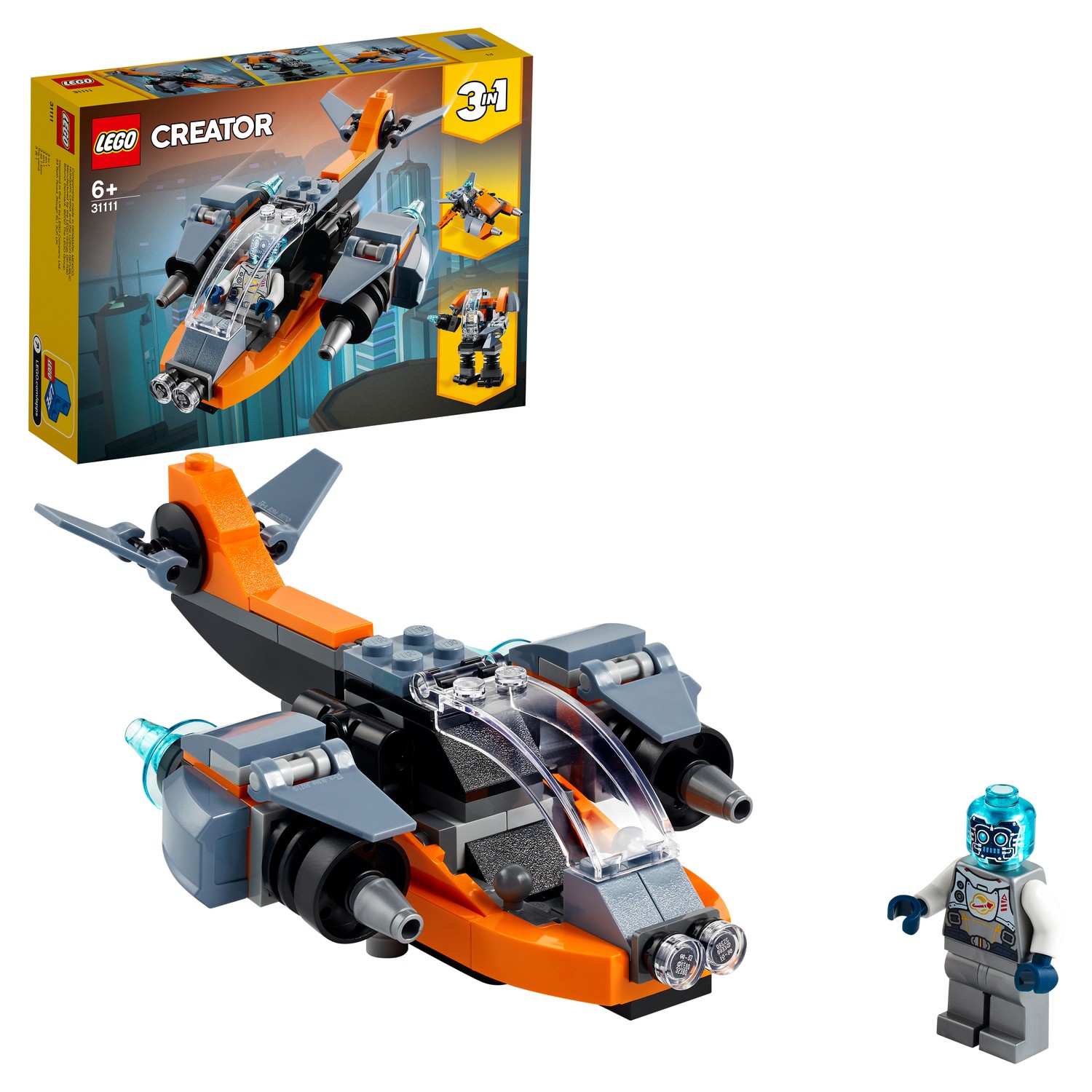 Конструктор LEGO Creator Кибердрон 113 дет. - фото 1