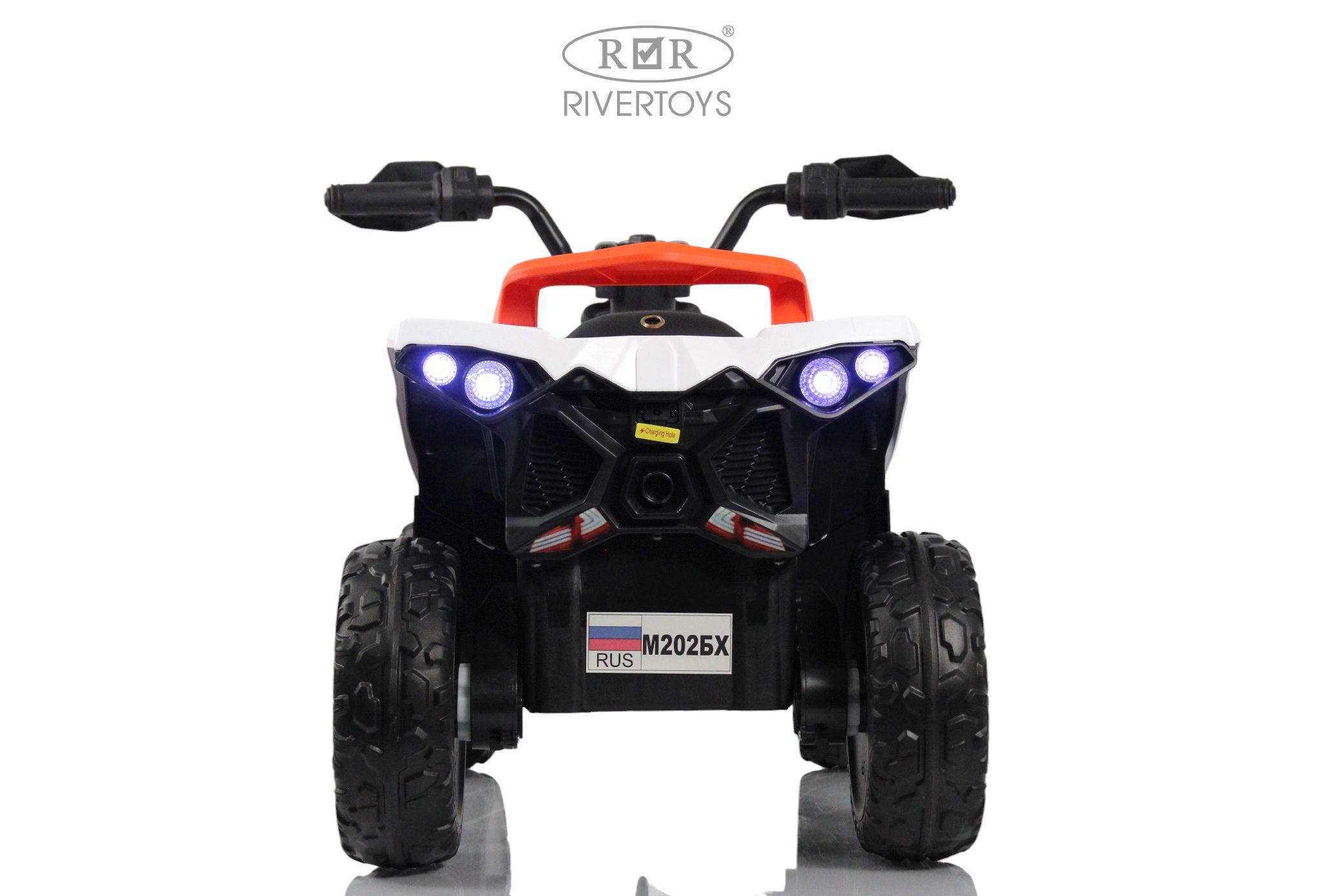 Электромобиль RIVERTOYS М202БХ-ORANGE С пультом ДУ - фото 12