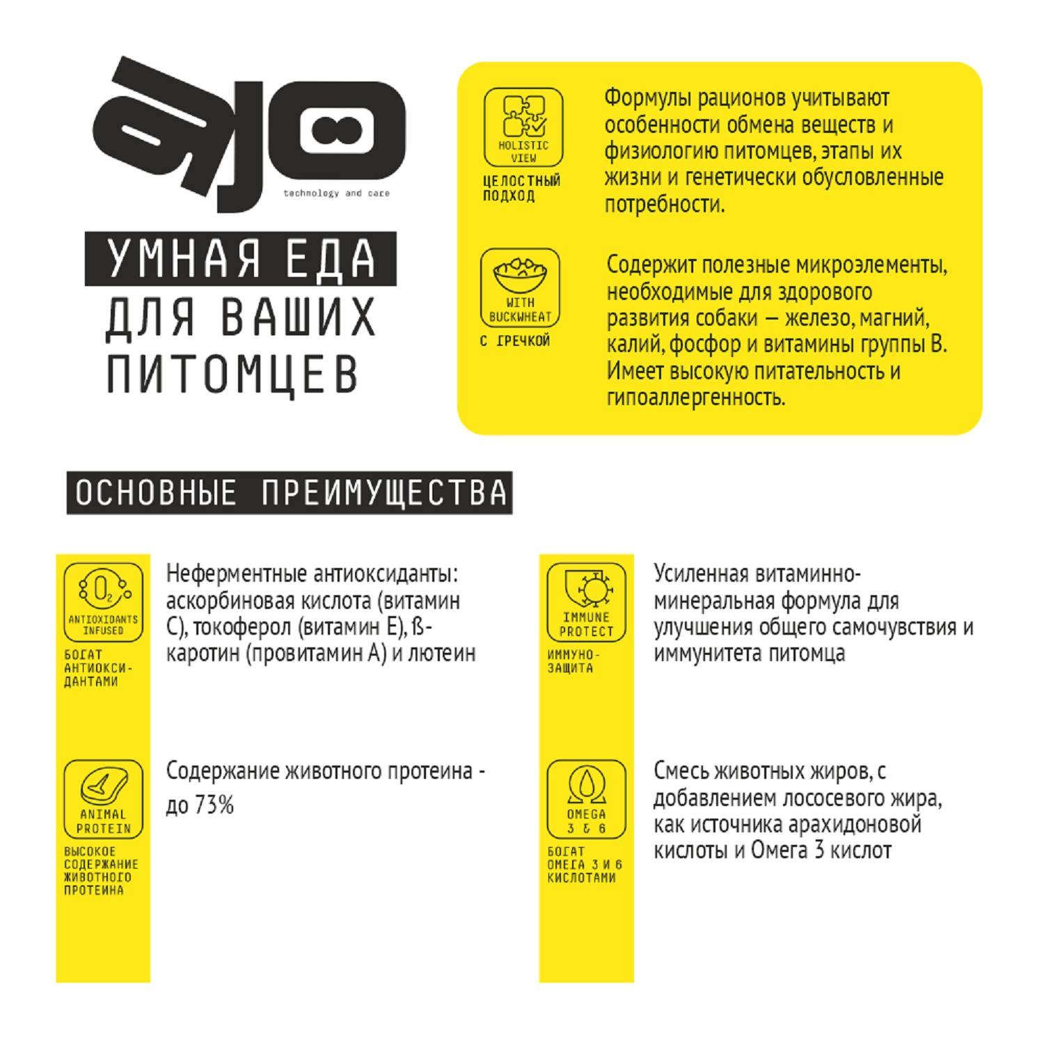 Корм для щенков AJO 1.5кг миниатюрных пород индейка с гречкой - фото 7