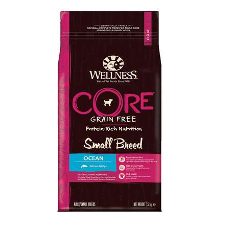 Корм для собак Wellness CORE 1.5кг лосось-тунец для взрослых мелких пород