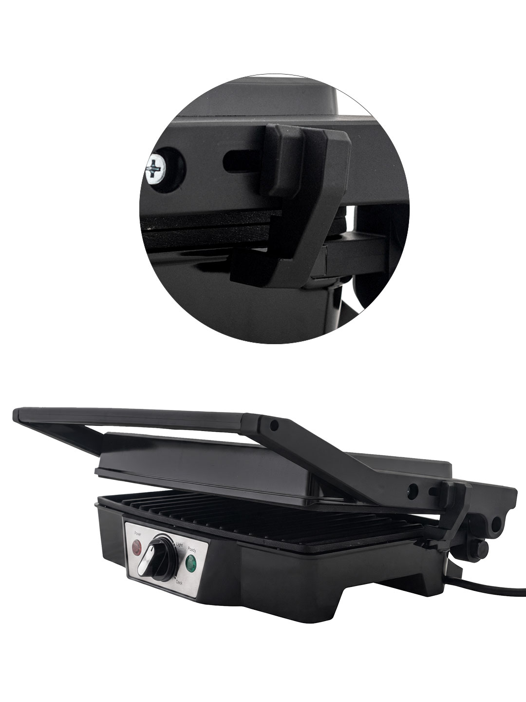 Электрический пресс гриль ENDEVER Grillmaster-120 2000 Вт 210°C антипригарный серебристо-черный - фото 11