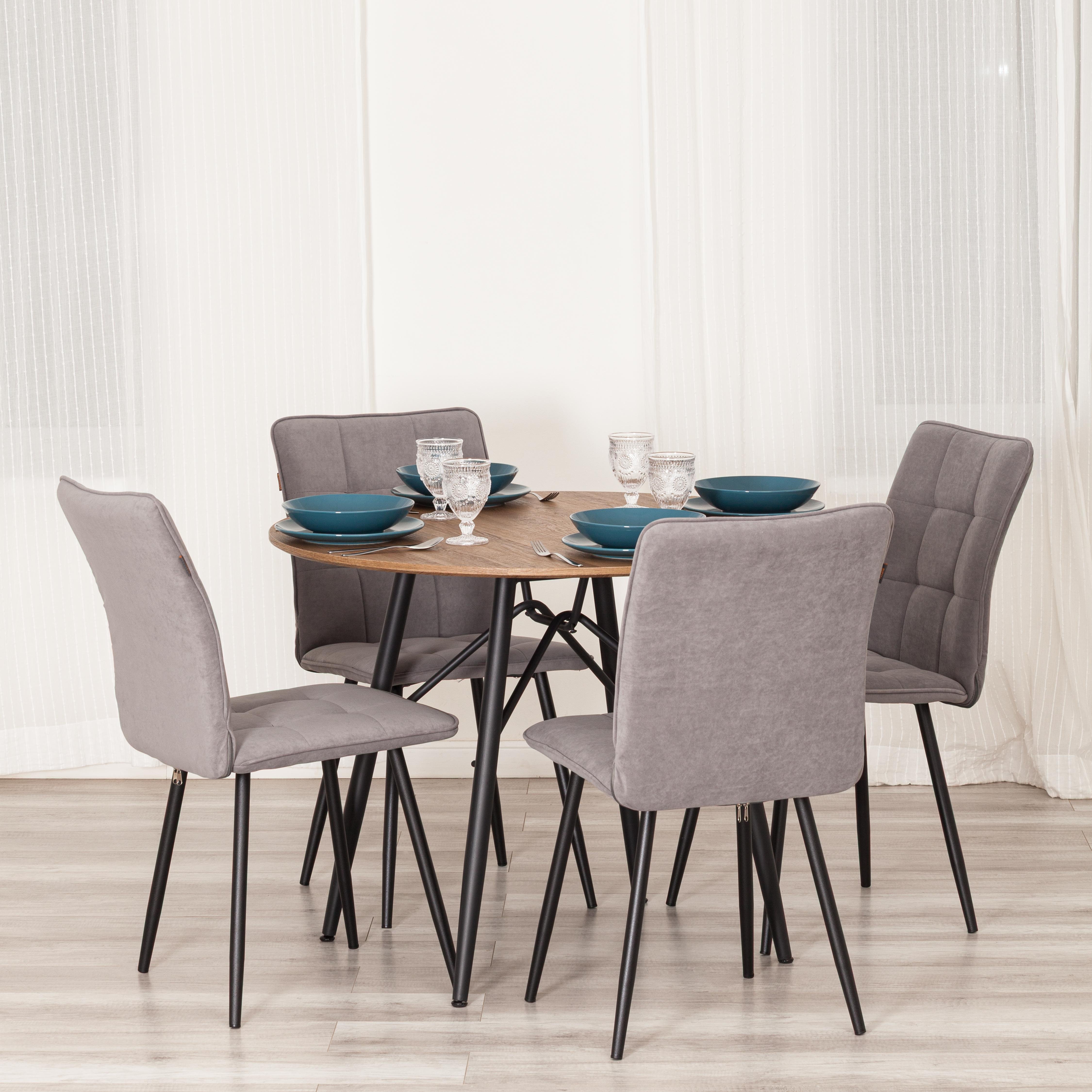 Стул TETCHAIR Bari LT велюр серый - фото 11