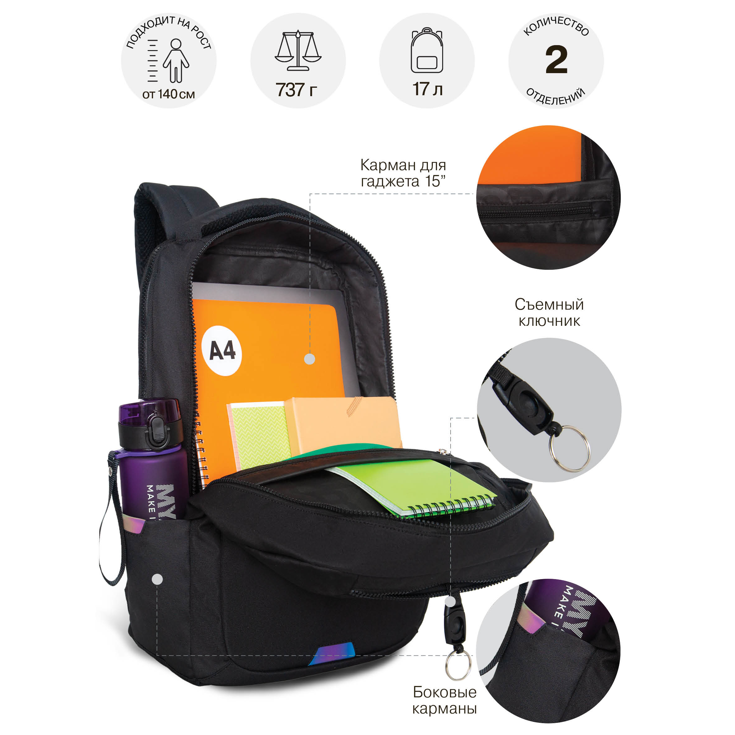 Рюкзак Grizzly для мальчика - фото 8