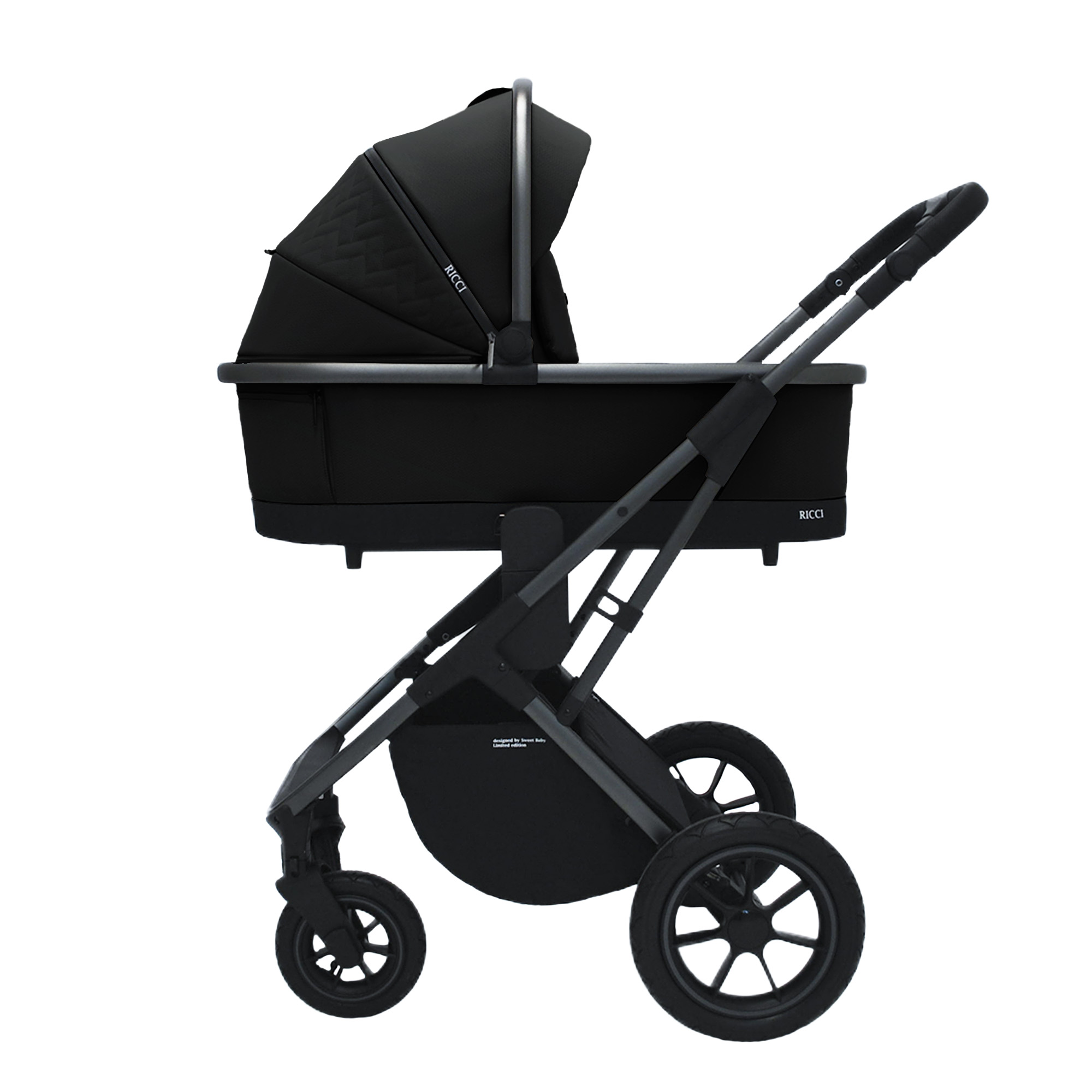 Коляска 2в1 Sweet Baby Ricci Black (Air) черный - фото 20