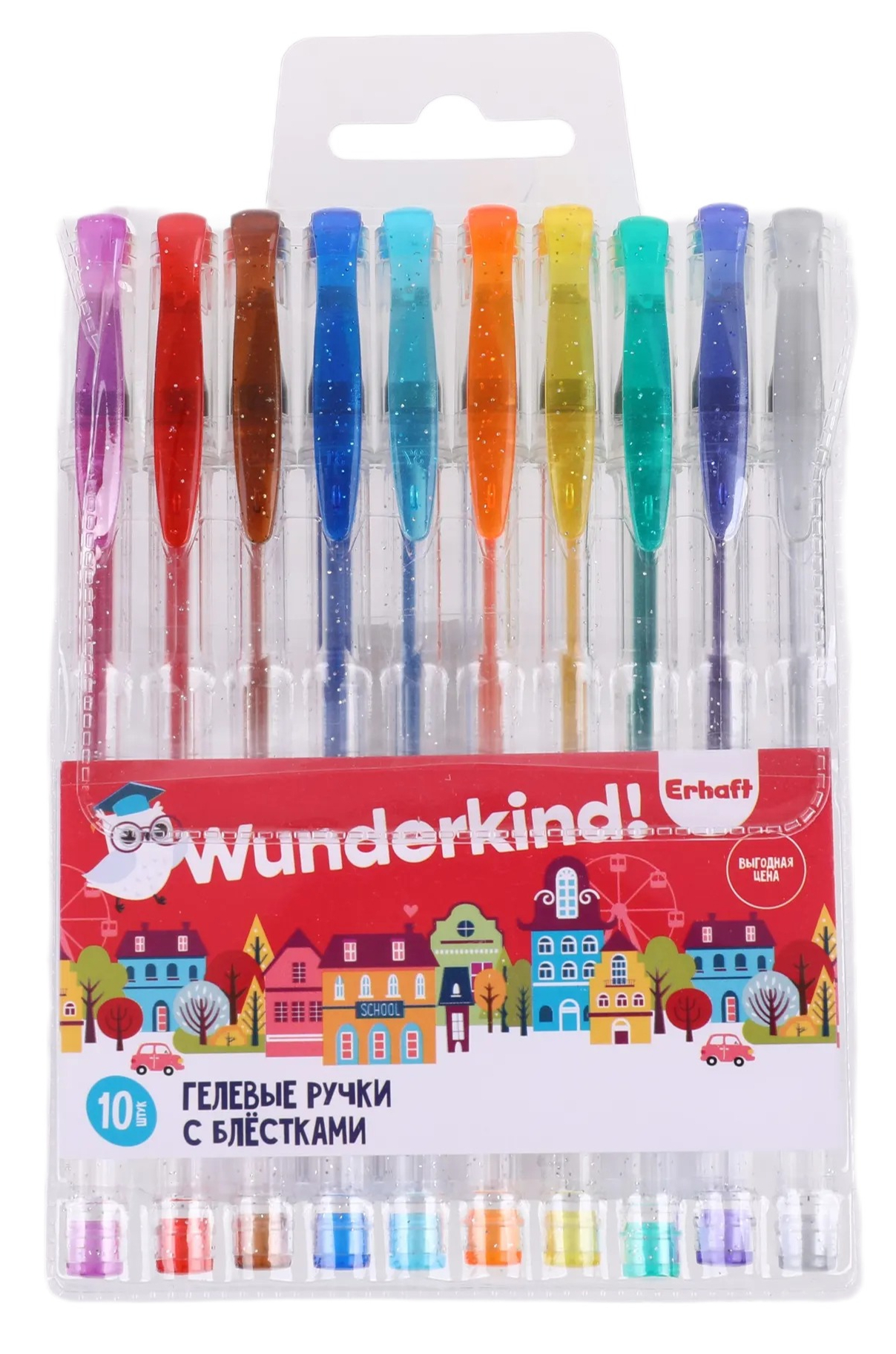 Изображение товара Набор гелевых ручек Erhaft с блестками 10 шт яркое и мягкое письмо Изображение товара Набор гелевых ручек Erhaft с блестками 10 шт яркое и мягкое письмо