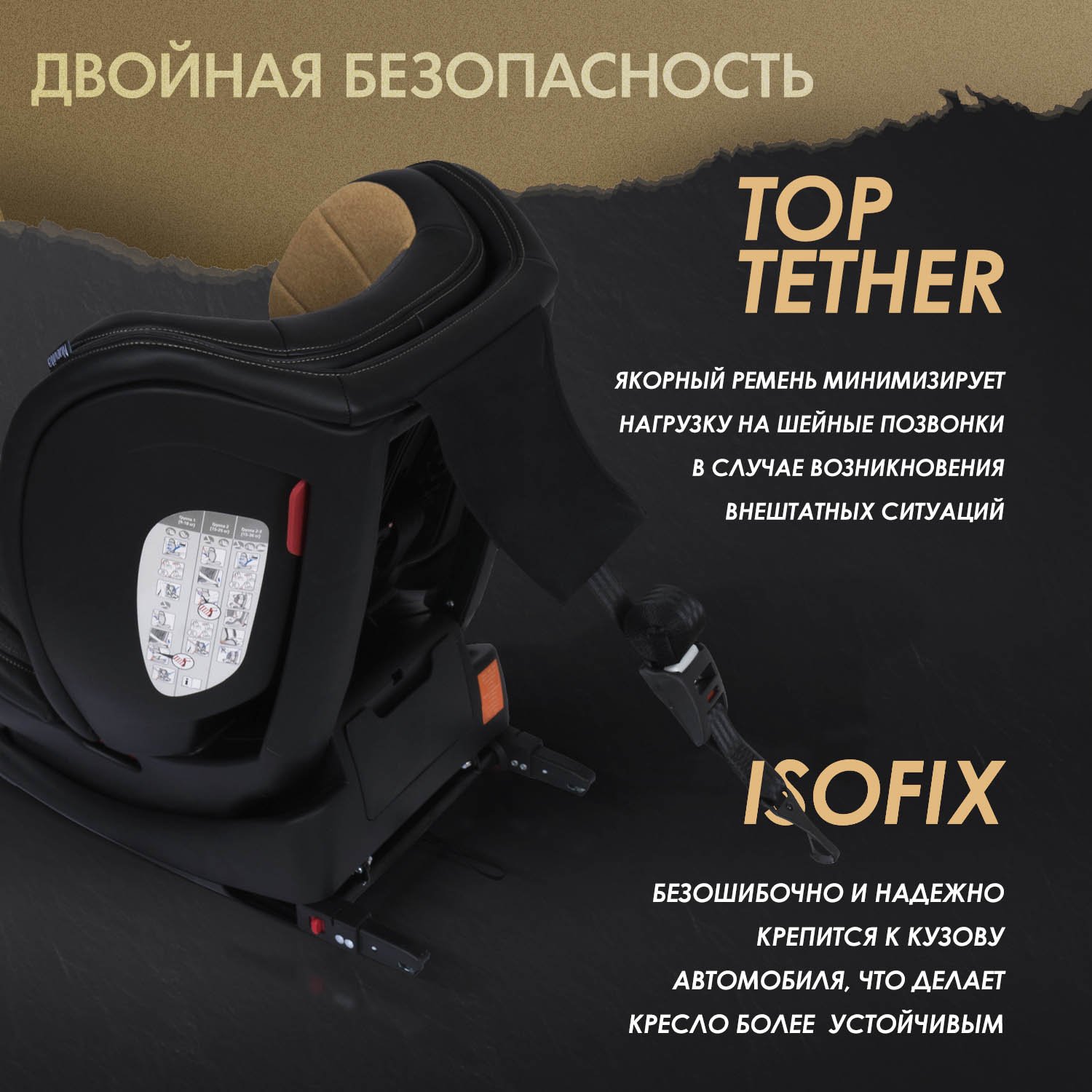 Автокресло Nuovita Maczione N123i-1 Isofix 1/2/3 (9-36 кг) бежевый - фото 5