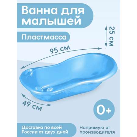 Ванна elfplast для купания детская голубой
