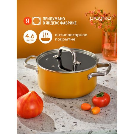 Кастрюля Pragma Robuk 4.6 л желтая