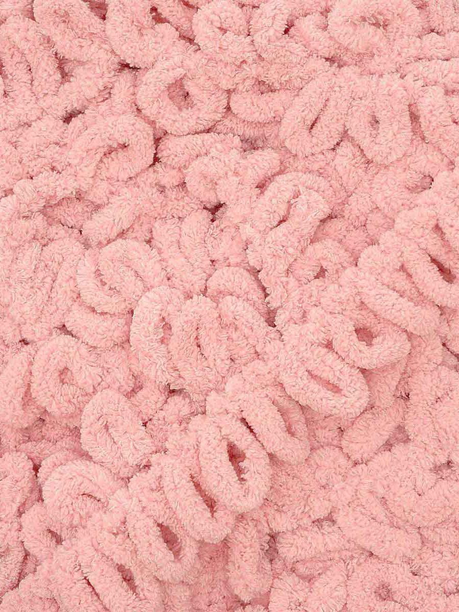 Пряжа для вязания Alize puffy 100 г 9 м микрополиэстер фантазийная плюшевая 161 пудра 5 мотков - фото 6