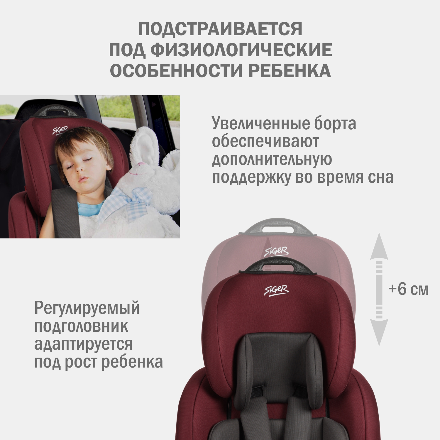 Автокресло SIGER Siger Стар Isofix Lux Isofix 1/2/3 (9-36 кг) - фото 3