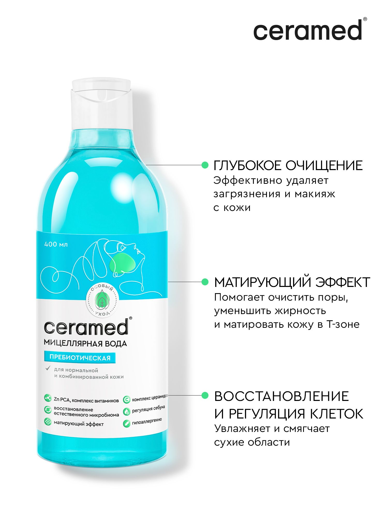 Мицеллярная вода CERAMED - фото 2