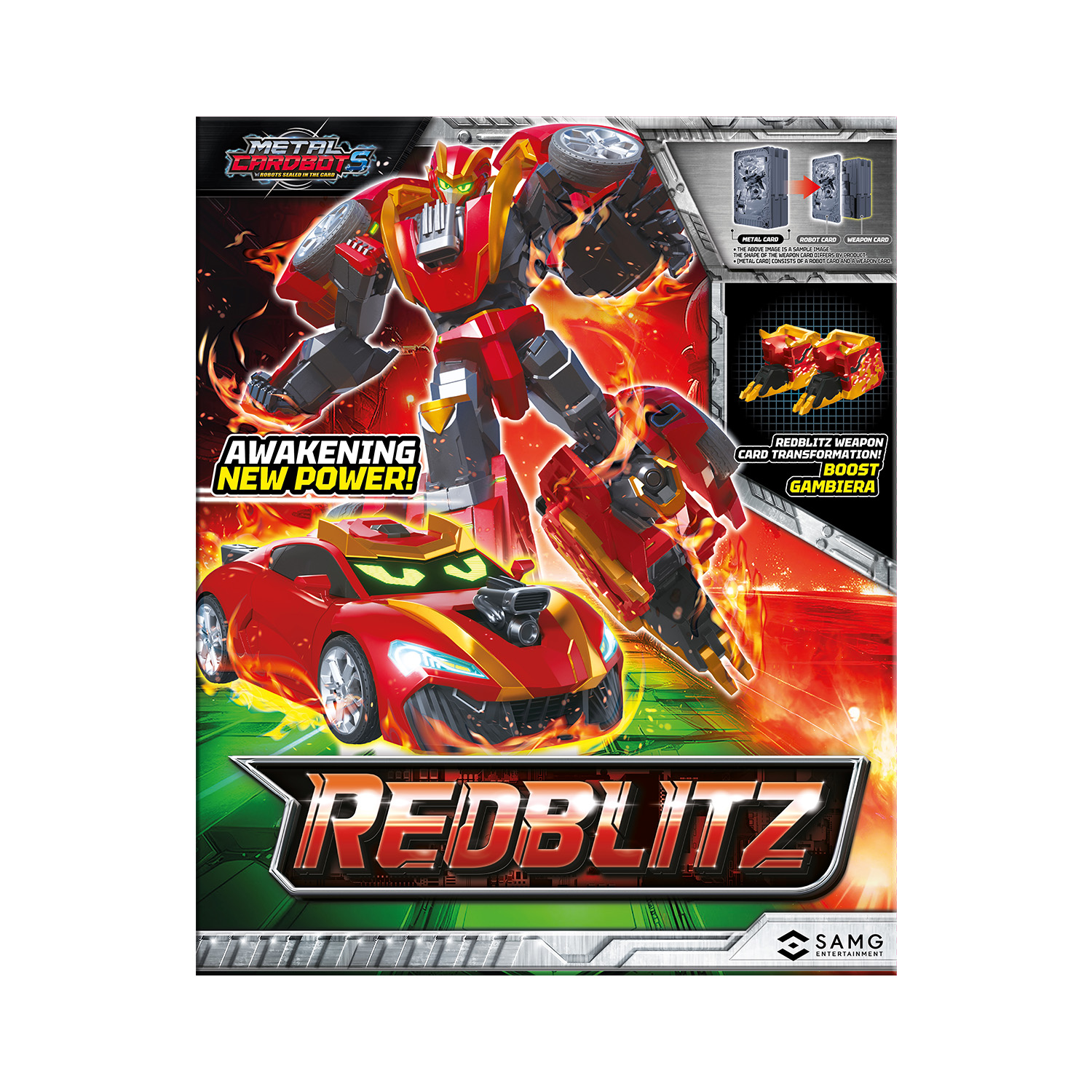 Игровой набор METAL-CARDBOT Рэдблиц трансформер 22 см S2 - фото 2