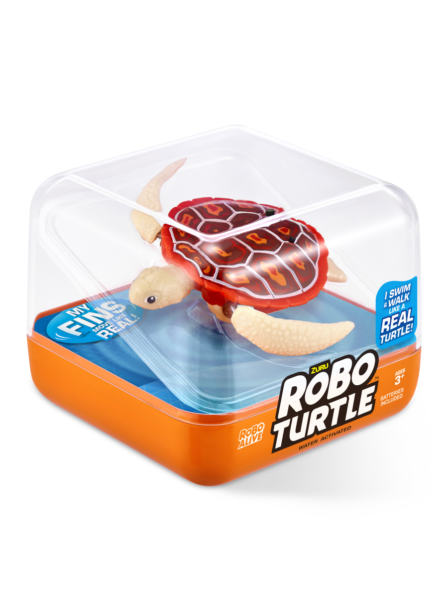 Фигурка Zuru ROBO ALIVE плавающая черепаха - оранжевая - фото 11