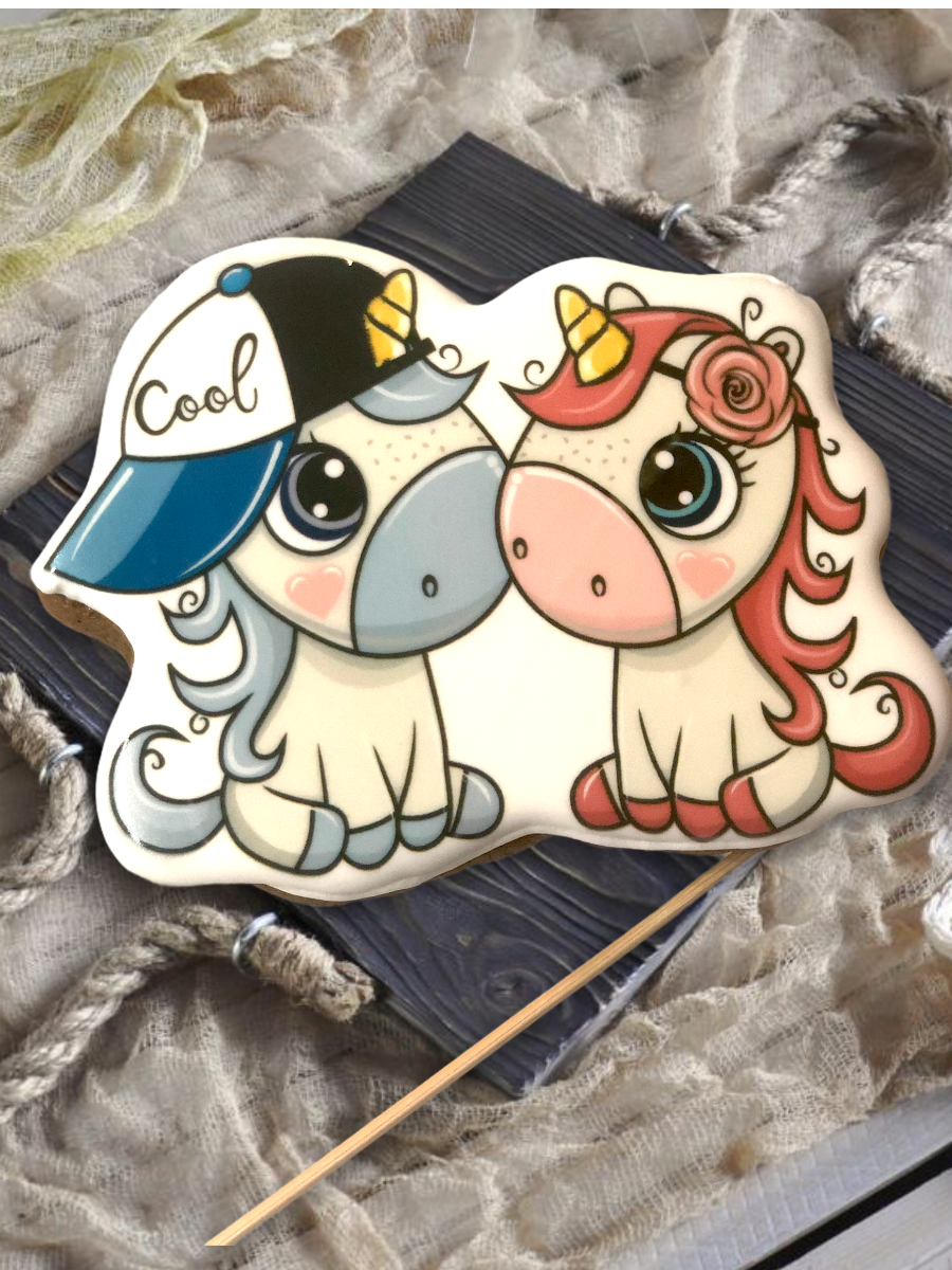 Изображение товара Имбирные пряники Art Sweets единороги - оригинальный десерт с фотопечатью