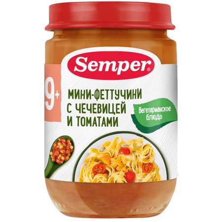 Пюре Semper Чечевица-томаты с 9 мес 190 г