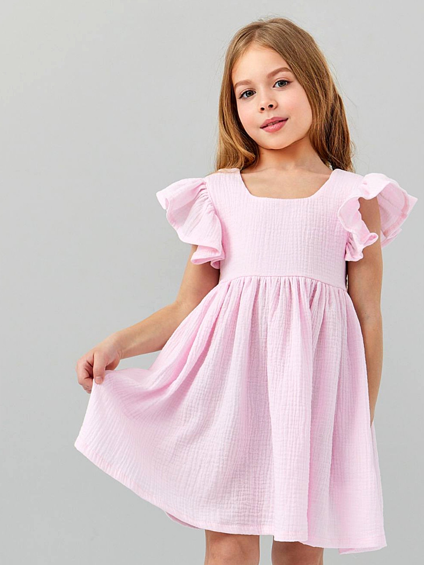 Платье Timpuh musslin pink - фото 5