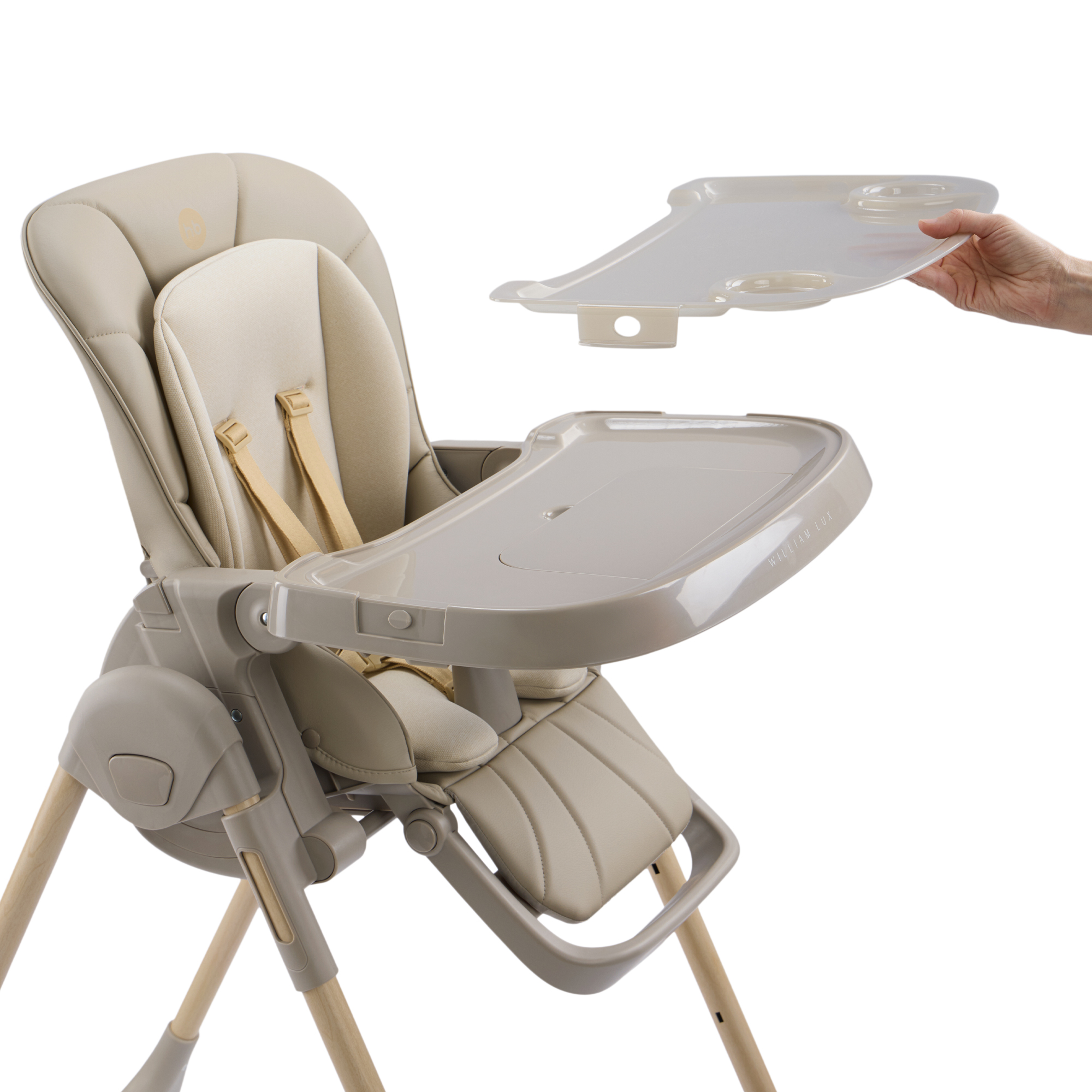 Стульчик для кормления Happy Baby WILLIAM LUX серый - фото 20