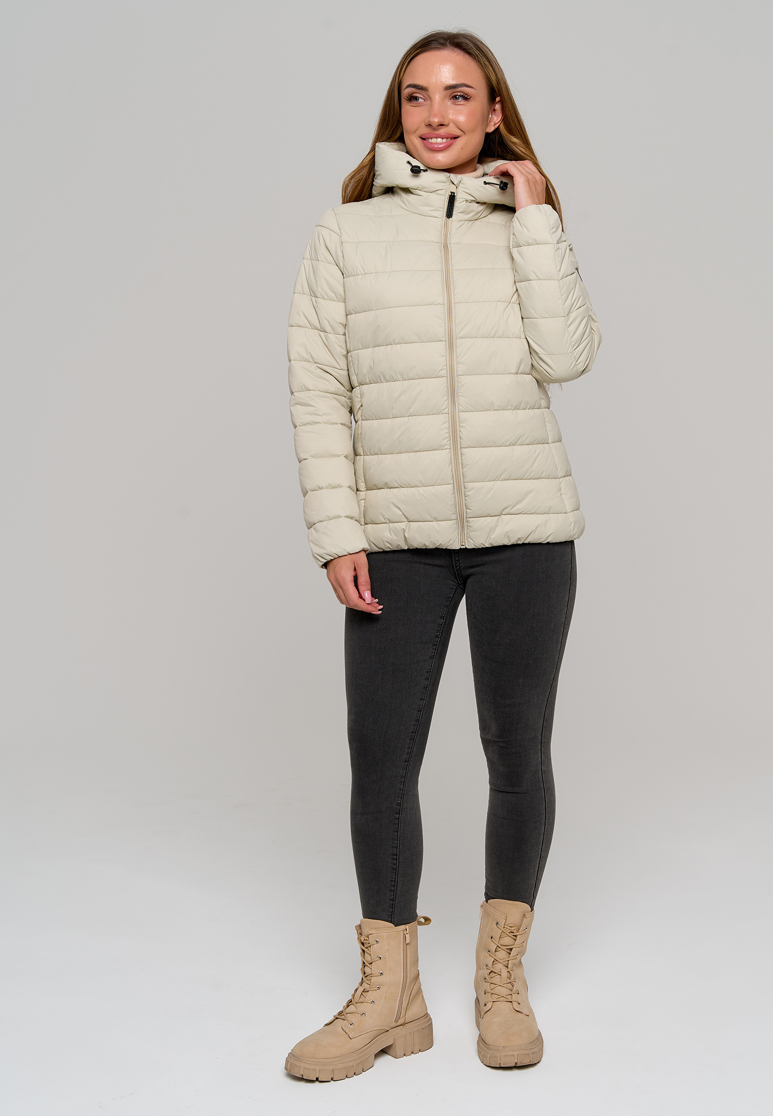 Куртка Stylish AMADEO AJ-8507-бежевый - фото 7