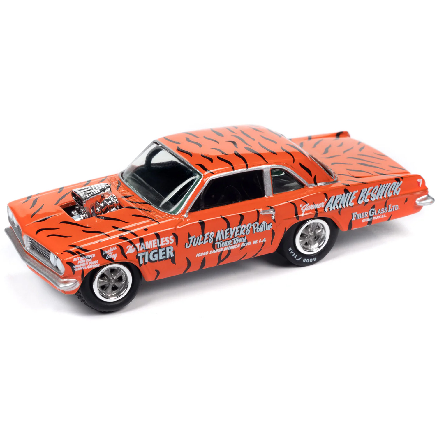 Автомобиль Johnny Lightning 1963 Pontiac Tempest 1:64 красный JLCG032B-R2-N3 - фото 2