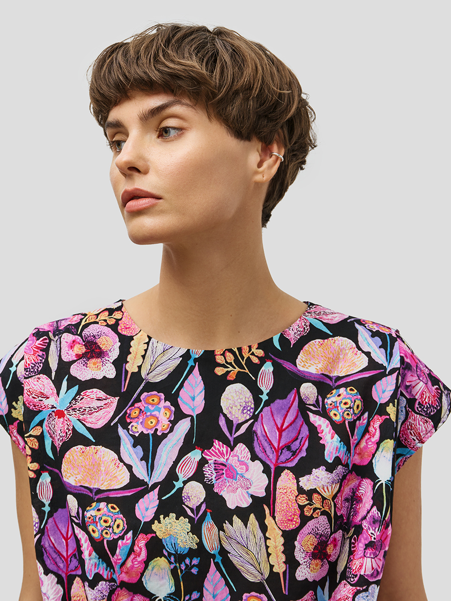 Блузка Baon B1923024/BLACK PRINTED - фото 4