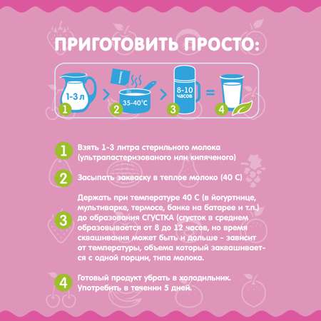 Закваска Полезная Партия ацидофилин 3 шт.