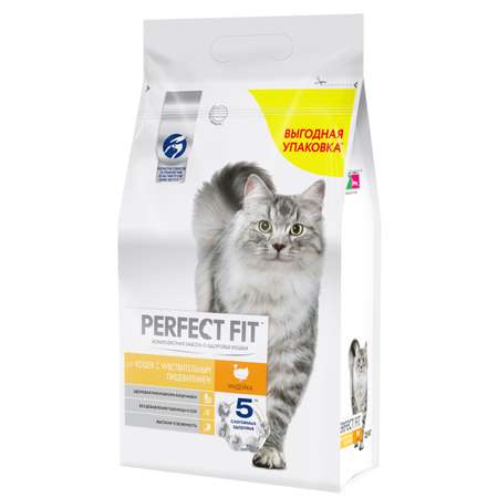 Корм сухой для кошек PerfectFit 2.5кг индейка с чувствительным пищеварением