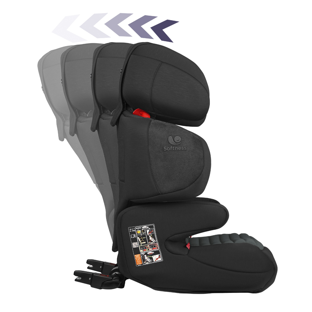 Автокресло Renolux Renofix carbon Isofix 2/3 (15-36 кг) черный - фото 7